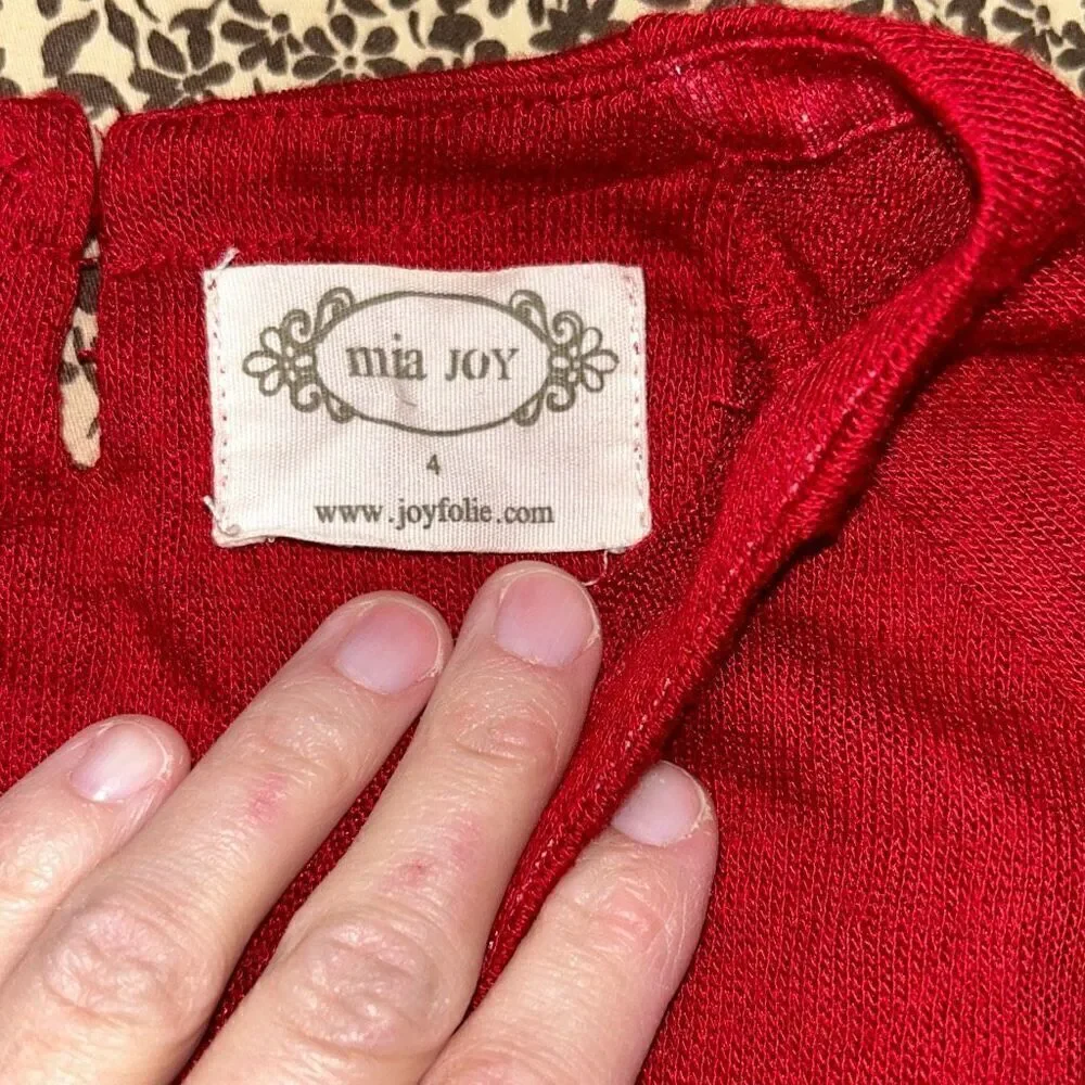 Joyfolie girls sweater skirt set holiday sz 4